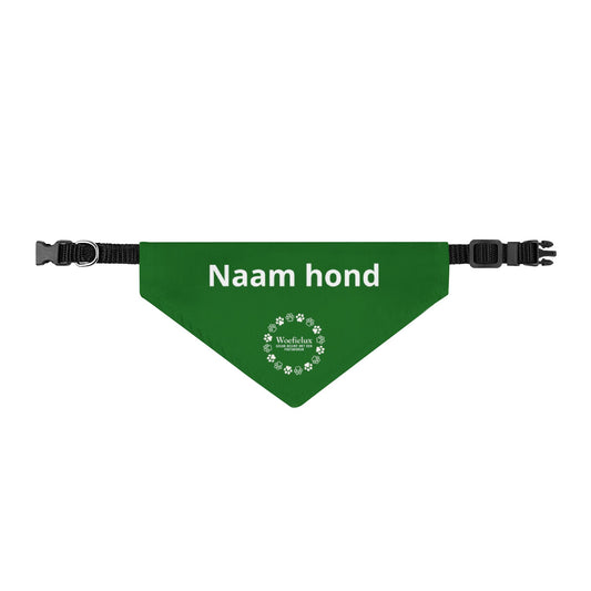 Personaliseerbare clip-on hondenbandana — Groen
