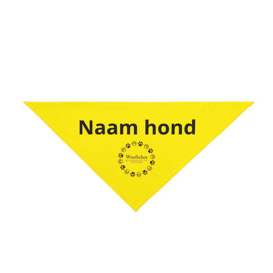 Personaliseerbare huisdierbandana — Geel