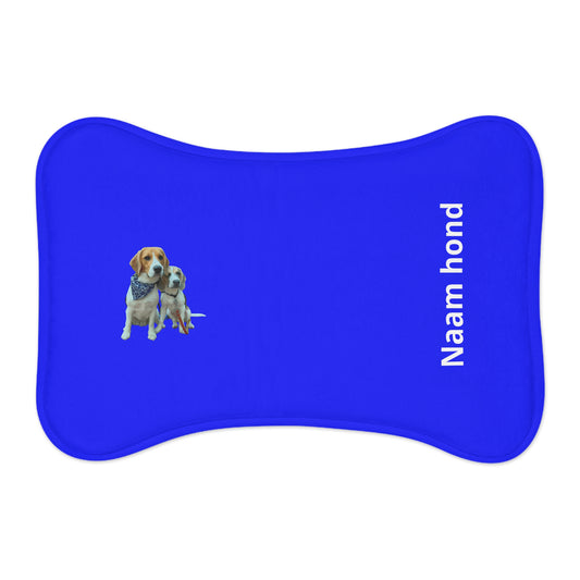 Personaliseerbare voermat voor huisdieren — Blauw