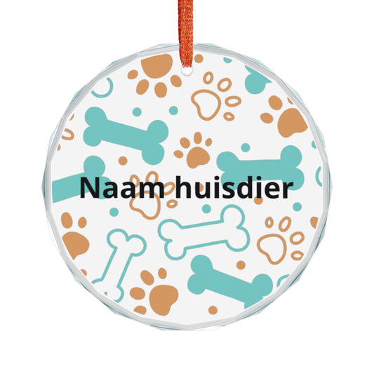 Personaliseerbare glazen kerstversiering – Pootafdruk en beentjes