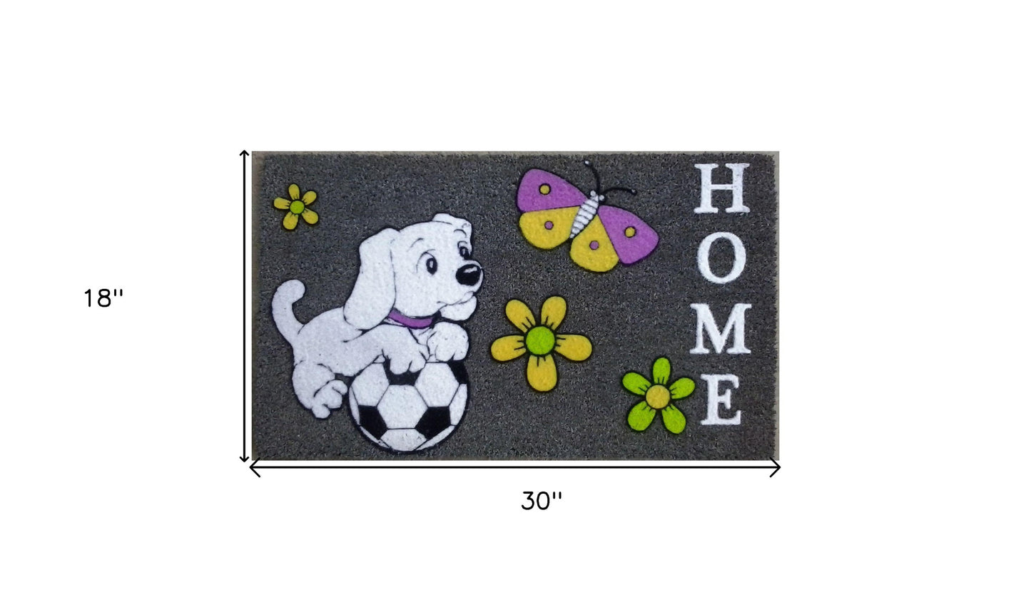 18" X 30" White Coir Dog Home Outdoor Door Mat-4