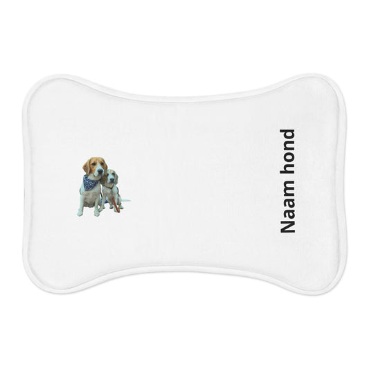 Personaliseerbare voermat voor huisdieren — Wit