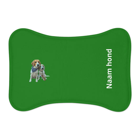 Personaliseerbare voermat voor huisdieren — Groen