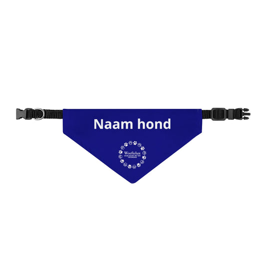 Personaliseerbare clip-on hondenbandana - Blauw