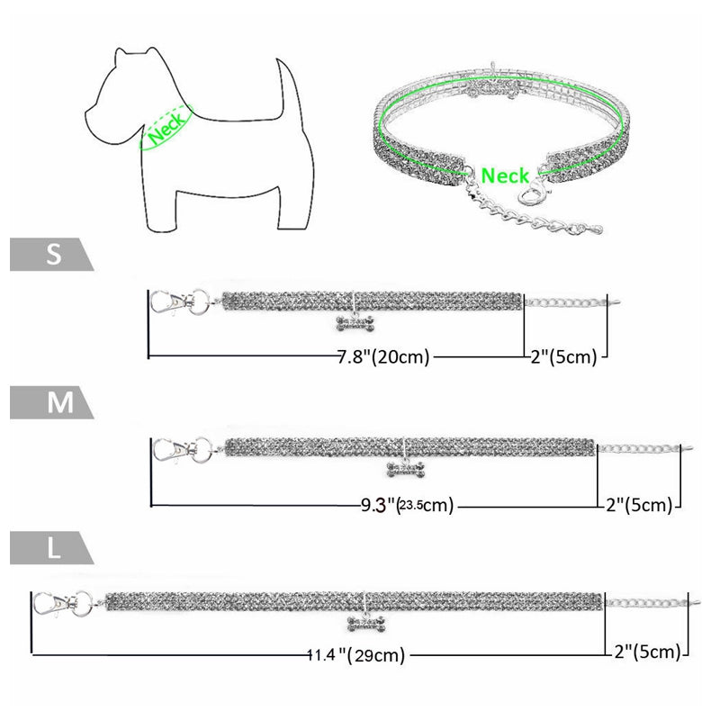 Charm Sparkle Paw Halsband