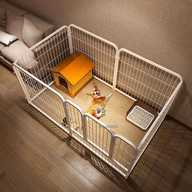Moderne Smeedijzeren Indoor Puppyren & Hondenhek