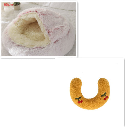 2-in-1 Kalmerend Huisdierbed - Donutbed