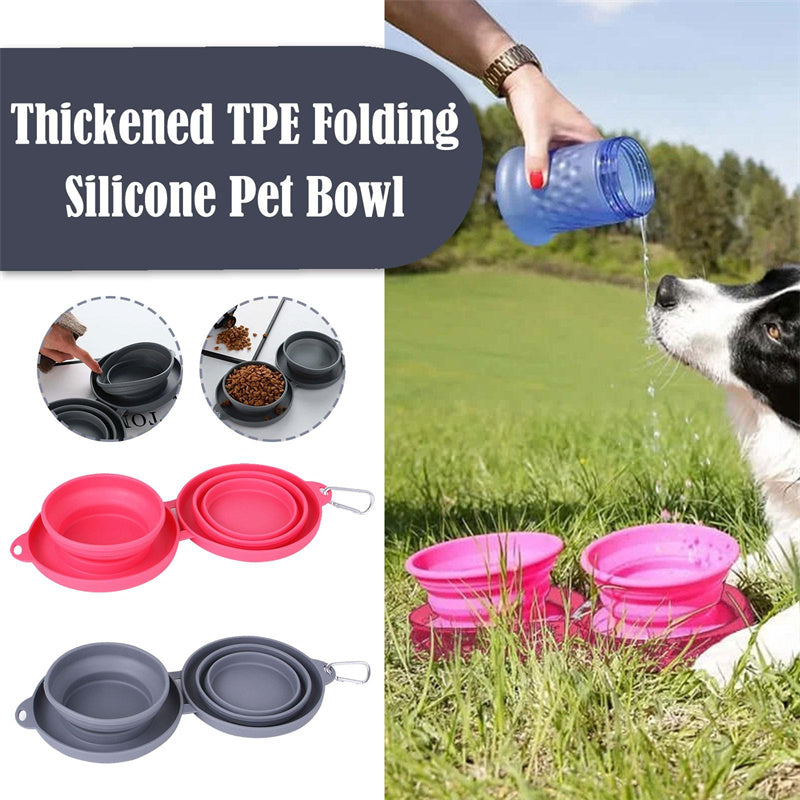 Opvouwbare Dubbele Voerbak voor Honden & Katten