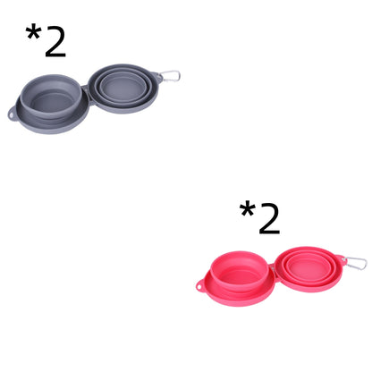Opvouwbare Dubbele Voerbak voor Honden & Katten