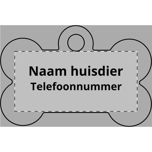 Gegraveerd huisdierpenning - met eigen naam en telefoonnummer