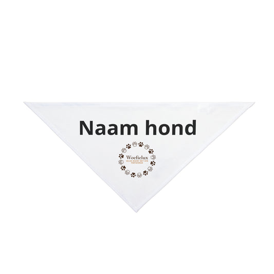 Personaliseerbare Huisdierbandana — Wit