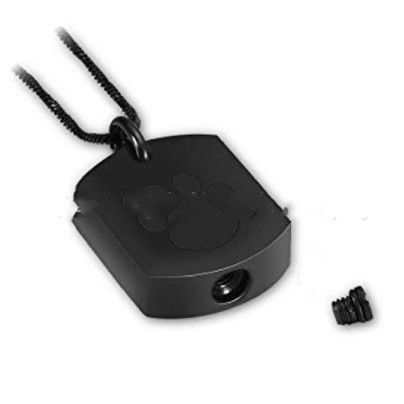 Ashanger Vierkant RVS – Pootafdruk Gedenkketting
