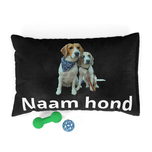 Personaliseerbaar huisdierkussen - Zwart