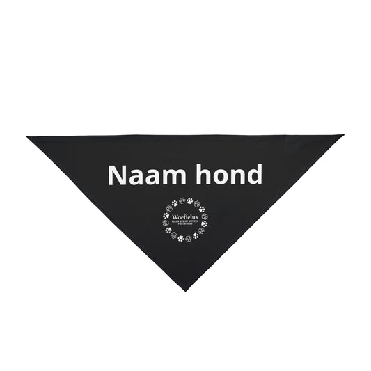 Personaliseerbare huisdierbandana — Zwart