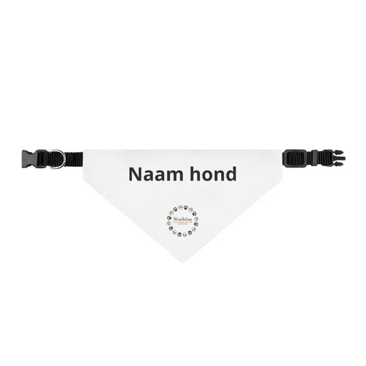 Personaliseerbare clip-on hondenbandana — Wit