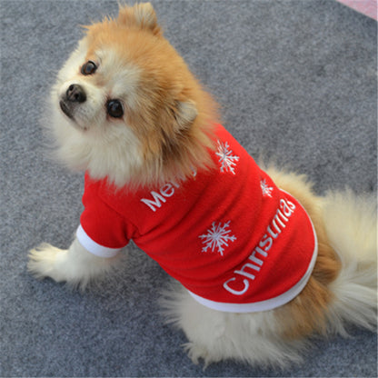 Warme Fleece Puppy Jas Merry Christmas