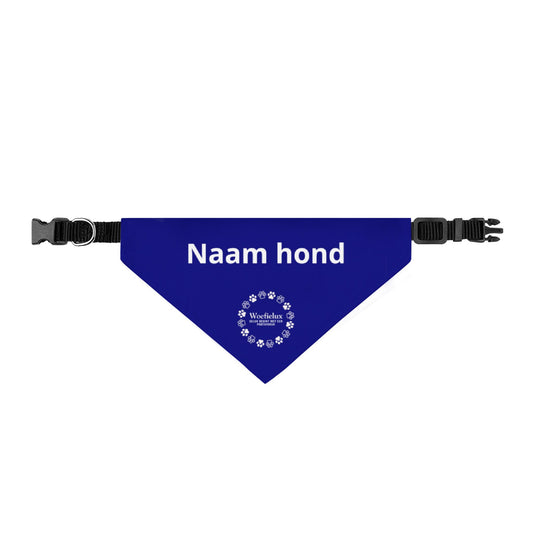 Personaliseerbare clip-on hondenbandana - Blauw