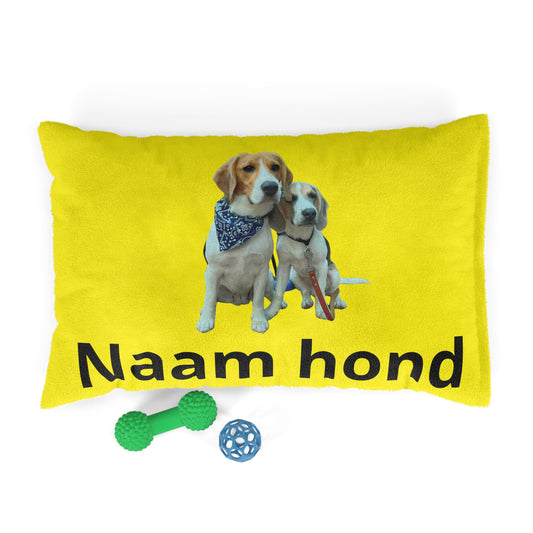 Personaliseerbaar huisdierkussen - Geel