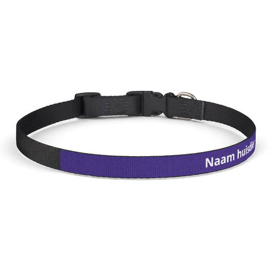 Gepersonaliseerde cliphalsband voor huisdieren — Naam en telefoonnummer - Blauw