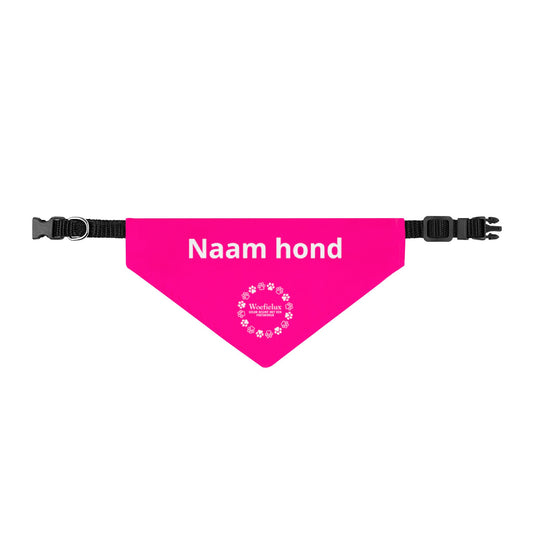 Personaliseerbare clip-on hondenbandana — Roze
