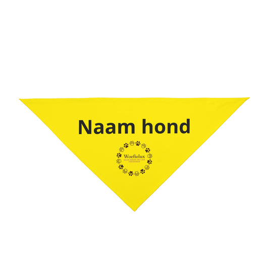 Personaliseerbare huisdierbandana — Geel