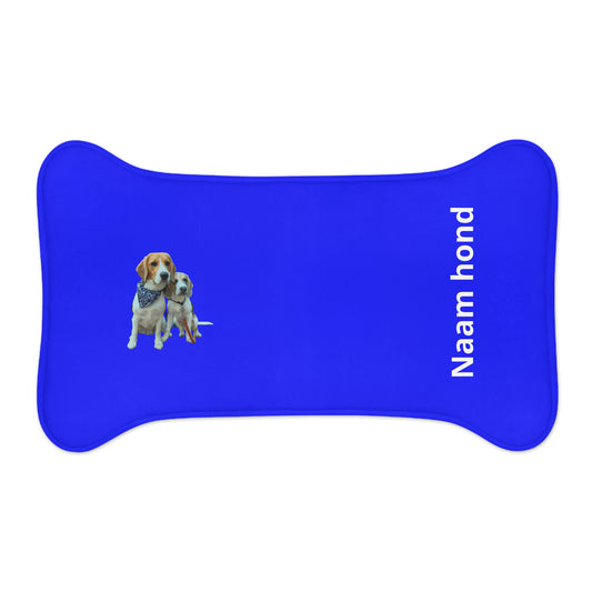 Personaliseerbare voermat voor huisdieren — Blauw