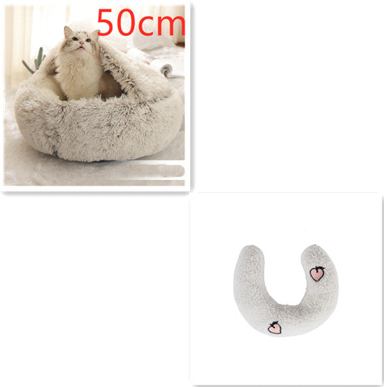 2-in-1 Kalmerend Huisdierbed - Donutbed