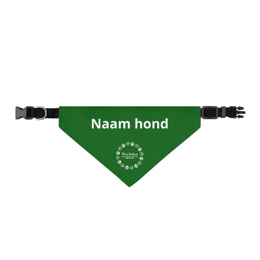Personaliseerbare clip-on hondenbandana — Groen