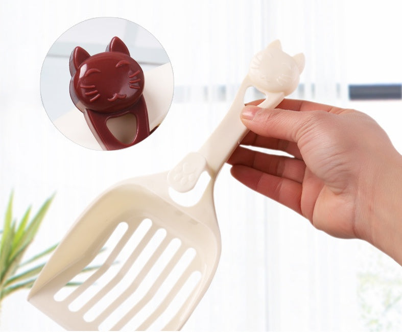 WoefieLux Kitty Scoop – Design Kattenbakschep met Kattensilhouet