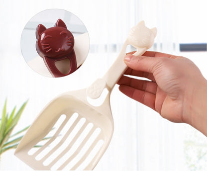 WoefieLux Kitty Scoop – Design Kattenbakschep met Kattensilhouet