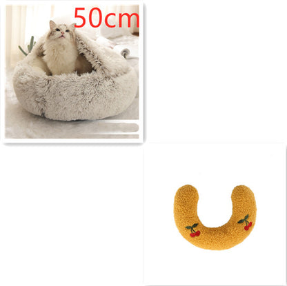 2-in-1 Kalmerend Huisdierbed - Donutbed