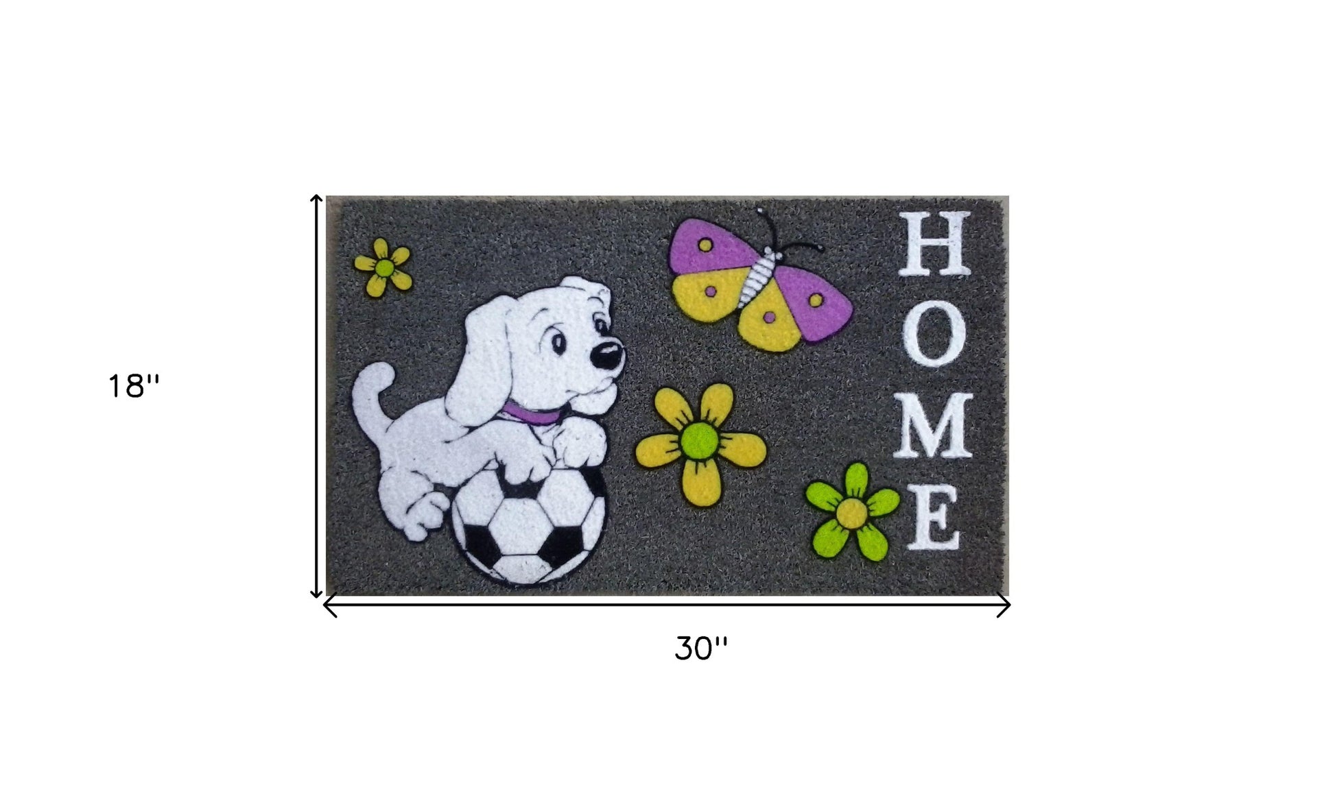 18" X 30" White Coir Dog Home Outdoor Door Mat-4