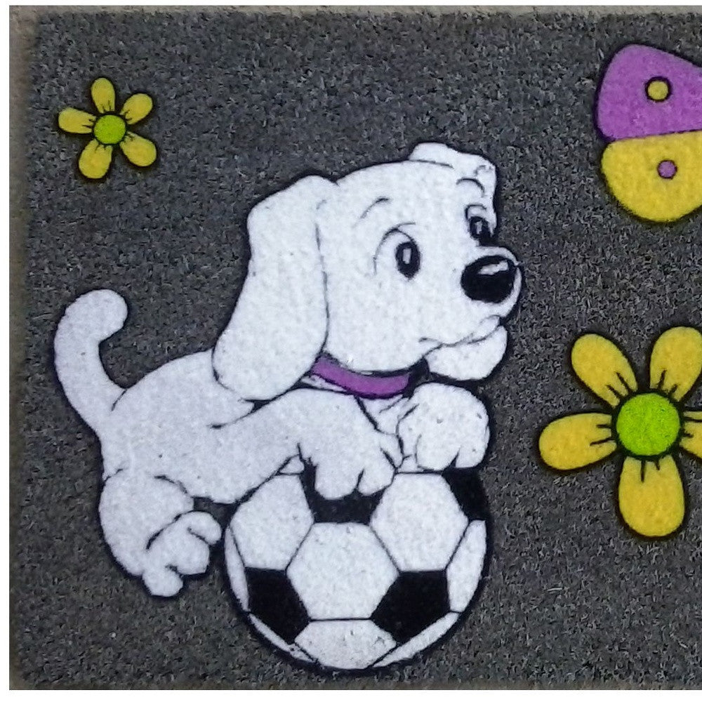 18" X 30" White Coir Dog Home Outdoor Door Mat-2