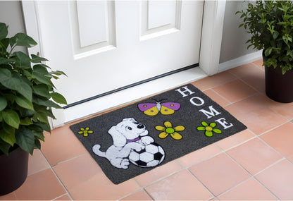 18" X 30" White Coir Dog Home Outdoor Door Mat-0