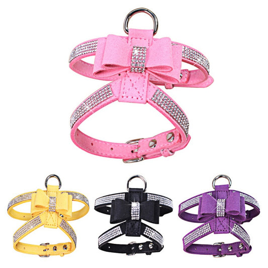 WoefieLux Sparkle Borsttuig met Strass – Luxe Glitter Tuigje voor Honden & Katten – Cute and Shiny collectie