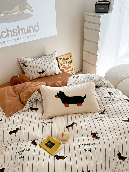 Gestreept Puppy Dekbedset