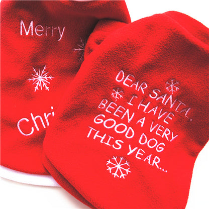 Warme Fleece Puppy Jas Merry Christmas