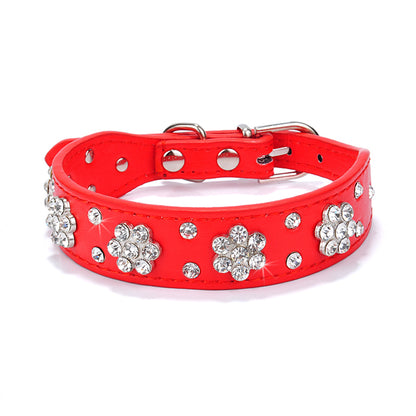 Luxe Hondenriem & Kattenriem met Steentjes