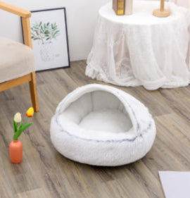 2-in-1 Kalmerend Huisdierbed - Donutbed