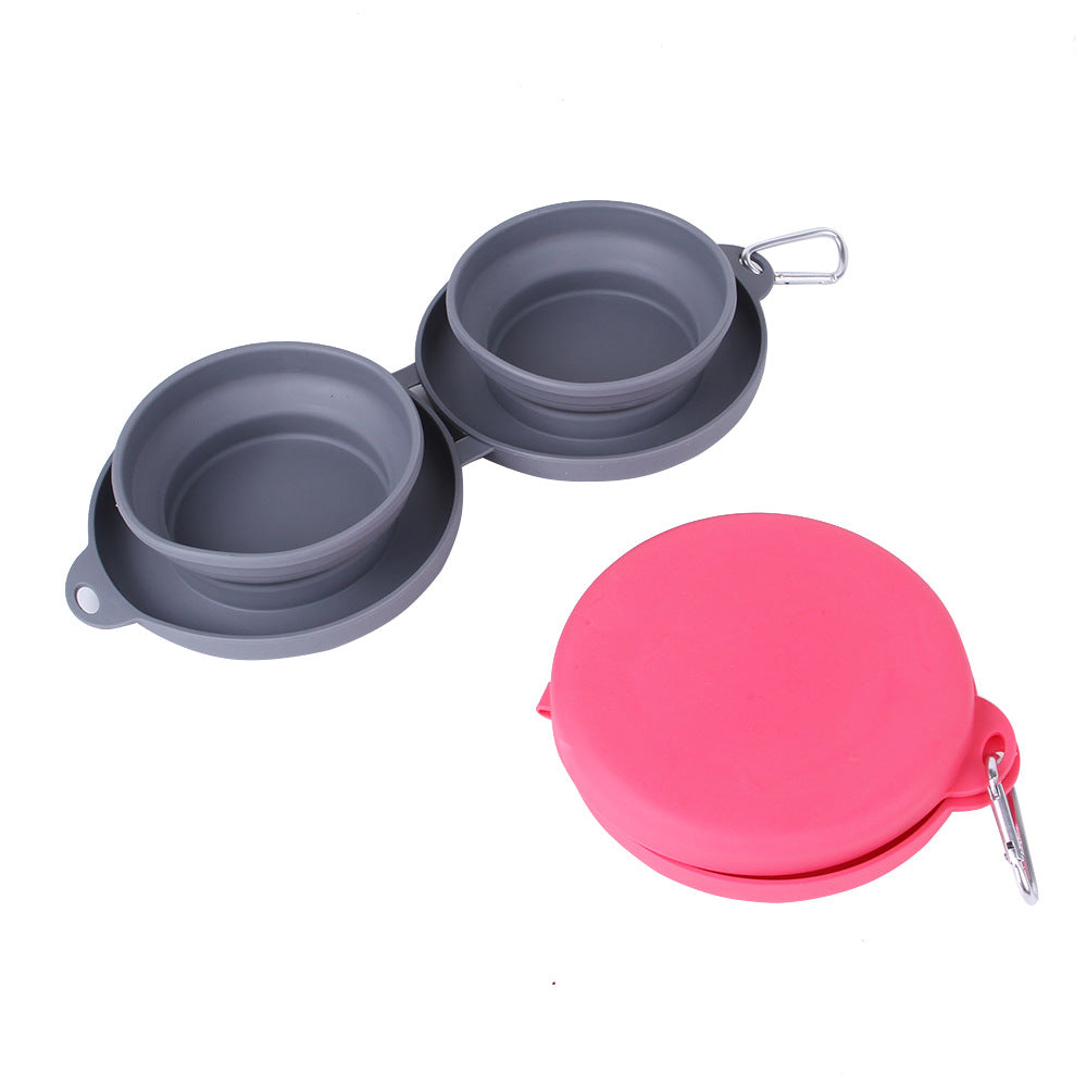Opvouwbare Dubbele Voerbak voor Honden & Katten