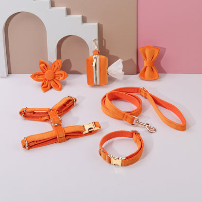 Hondentuigje met Lijn en Halsband Set - 6-delig - Inclusief Poepzakhouder & Strik
