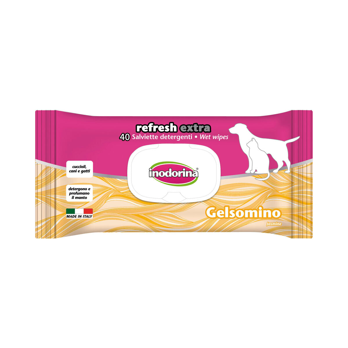 Wet Wipes for Pets Inodorina REFRESH EXTRA Jasmine-0