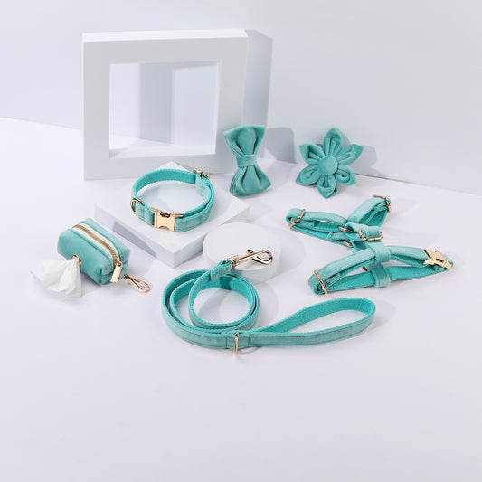 Hondentuigje met Lijn en Halsband Set - 6-delig - Inclusief Poepzakhouder & Strik