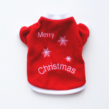 Warme Fleece Puppy Jas Merry Christmas