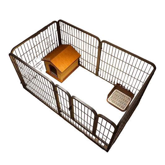 Moderne Smeedijzeren Indoor Puppyren & Hondenhek