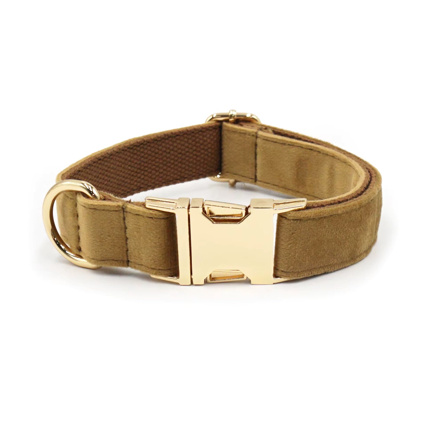 Velvet Halsband met Gegraveerde Gesp