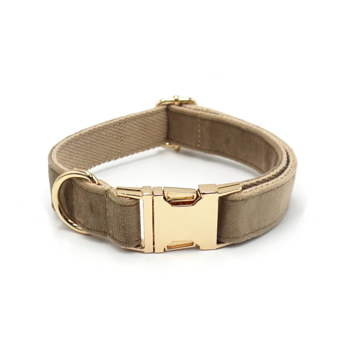 Velvet Halsband met Gegraveerde Gesp