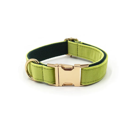 Velvet Halsband met Gegraveerde Gesp