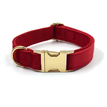 Velvet Halsband met Gegraveerde Gesp