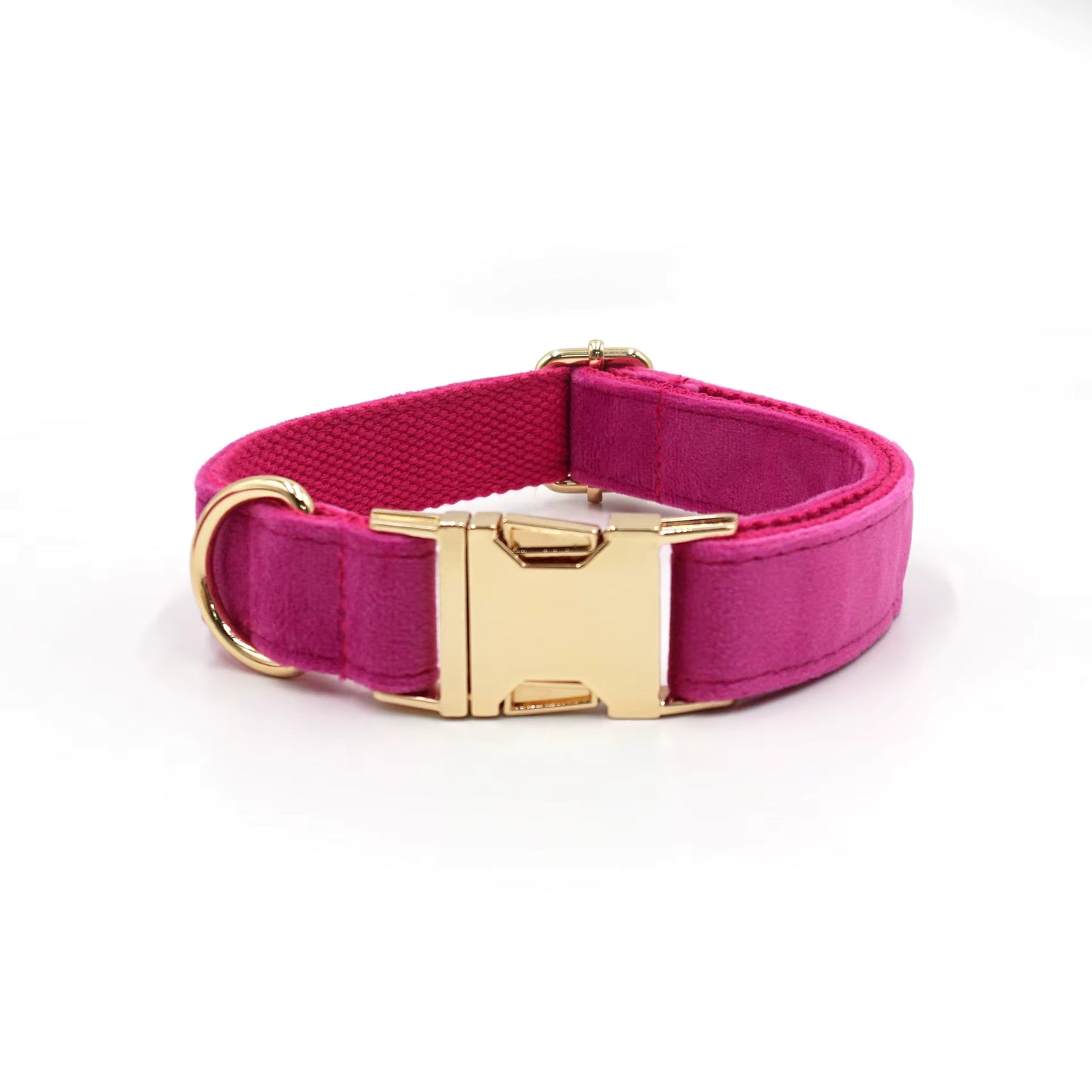Velvet Halsband met Gegraveerde Gesp